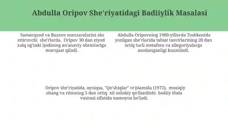 Abdulla oripov she'riyatida estetik ta'sir masalasi 4