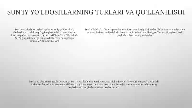 Sun'Iy Yo'Ldoshlar Va Xalqaro Kosmik Stansiya 4