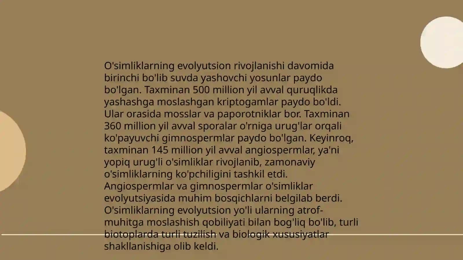 Yuksak o’simliklarning zamonaviy sistematikasi 4