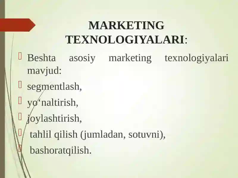 Marketing Texnologiyalari 4