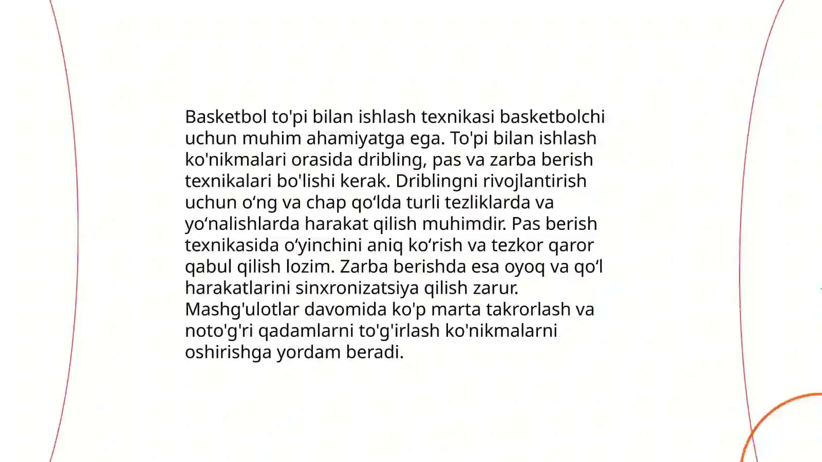 Sport óyinlari va uni óqitish metodikasi (basketbol) 4