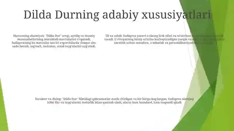 Tursunoy Sodiqovaning Dildagi Dur Asari Tahlili 4