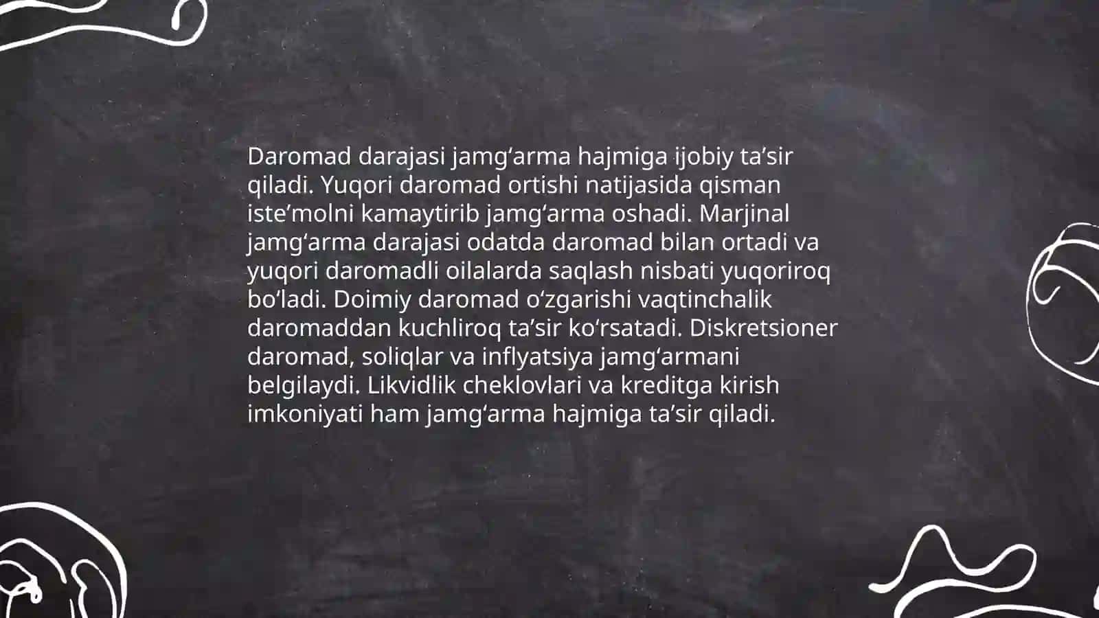Jamgʻarma va uning hajmiga ta’sir etuvchi omillar 4