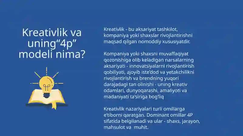 Kreativlikning 4p modeli 4