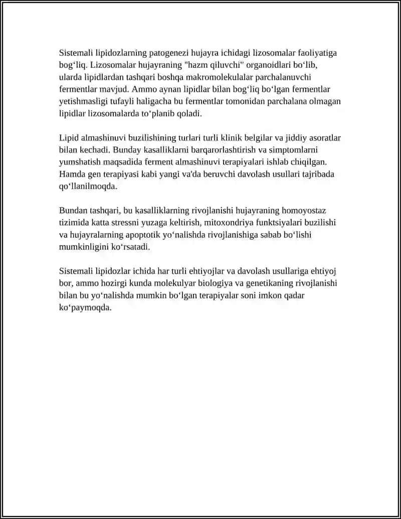 SISTEMALI LIPODOZLAR GOSHE, TEY-SAKS NIMAN-PIK KASALLIKLARI 4