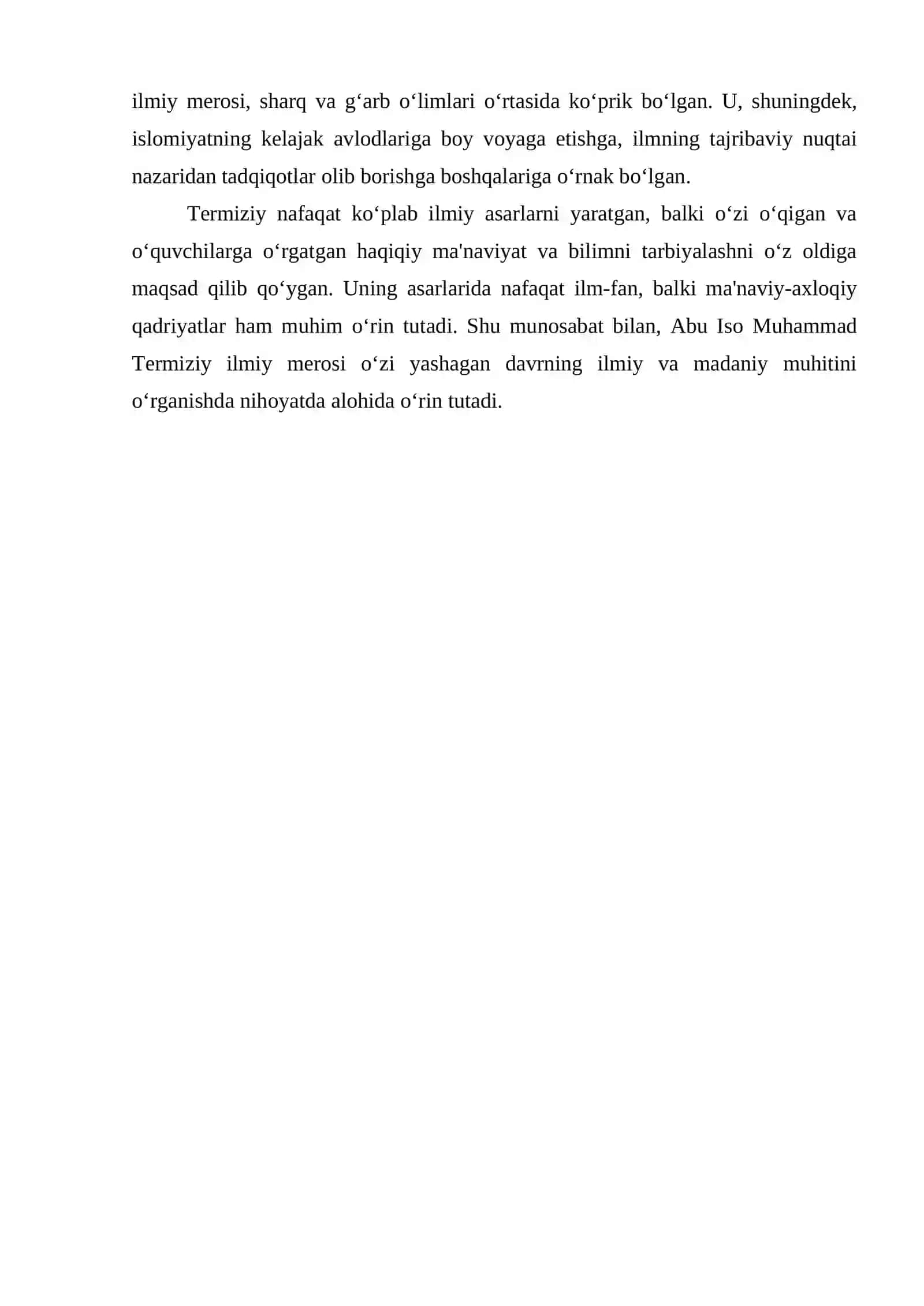 ABU ISO MUHAMMAD TERMIZIYNING ILMIY MEROSI 4