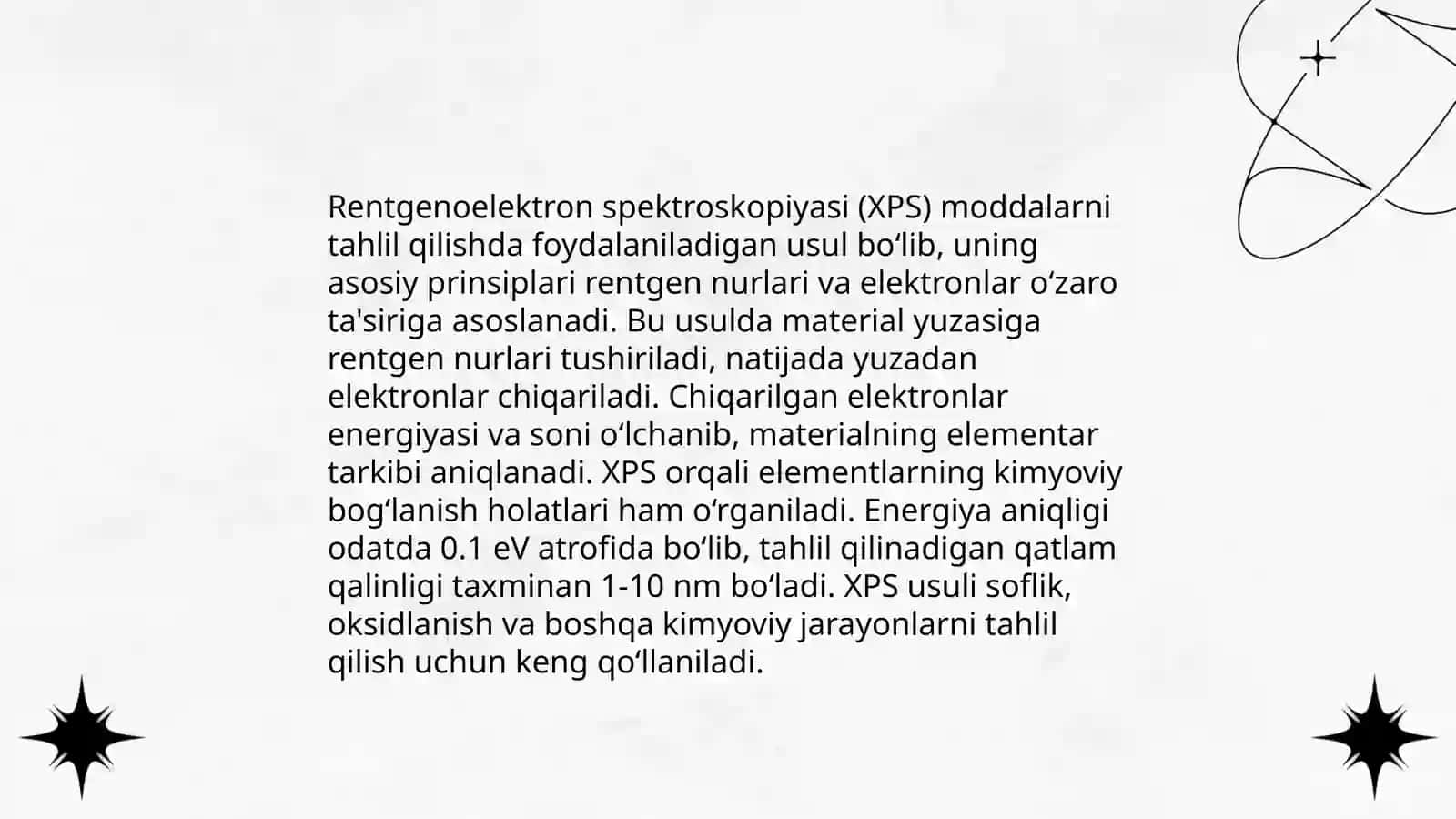 Fotoelektron va Rentgenoelektron Spektroskopiyasi 4