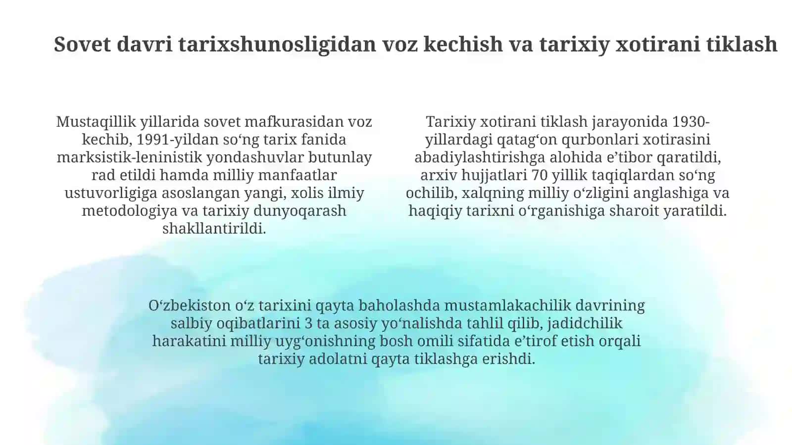 Mustaqil O‘zbekiston tarixshunosligi 4