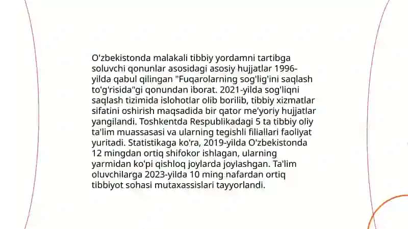Malakali tibbiy yordamdan foydalanish huquqi 4