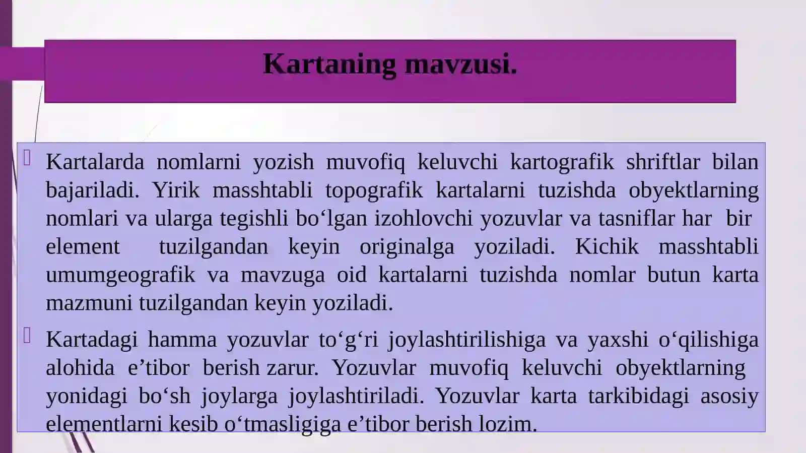 KARTADA MATNLI MATERIALLAR VA ULARNI JIHOZLASH 4