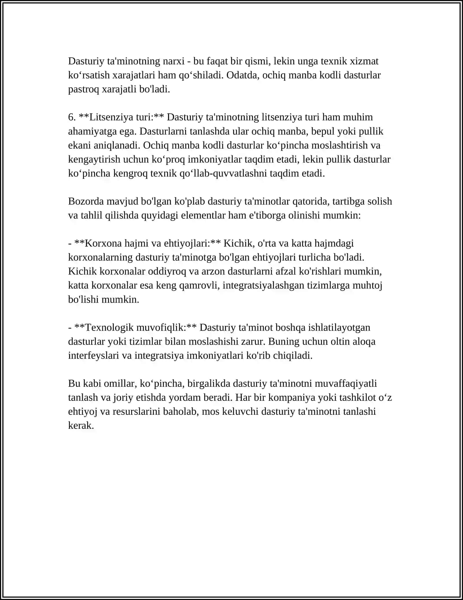 DASTURIY TA'MINOTLAR YORDAMIDA SYOMKA SISTEMALARINI ISHLAB CHIQISH VA JOYNING RAQAMLI MODELINI TUZISH 4