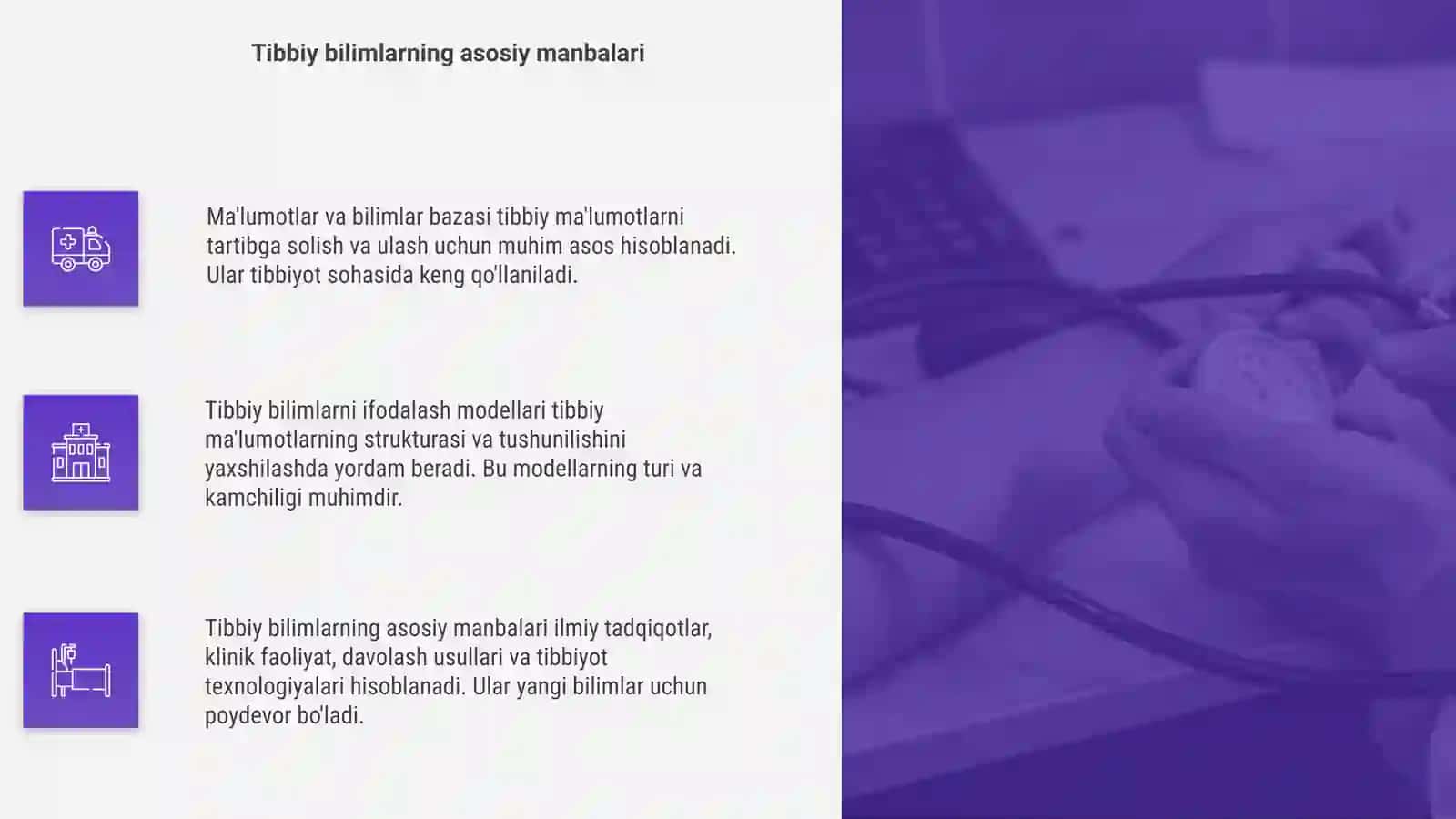 Tibbiy bilimlarni ifodalash modellari 4