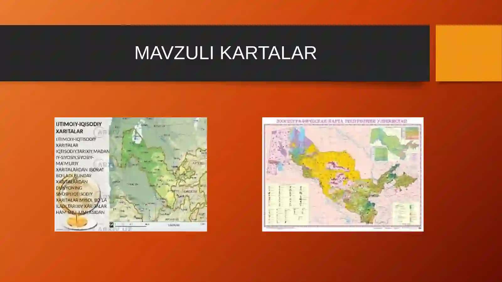 Mavzuli va maxsus kartalarni loyihalash. Kartalarni  loyihalashning guruxlari 4