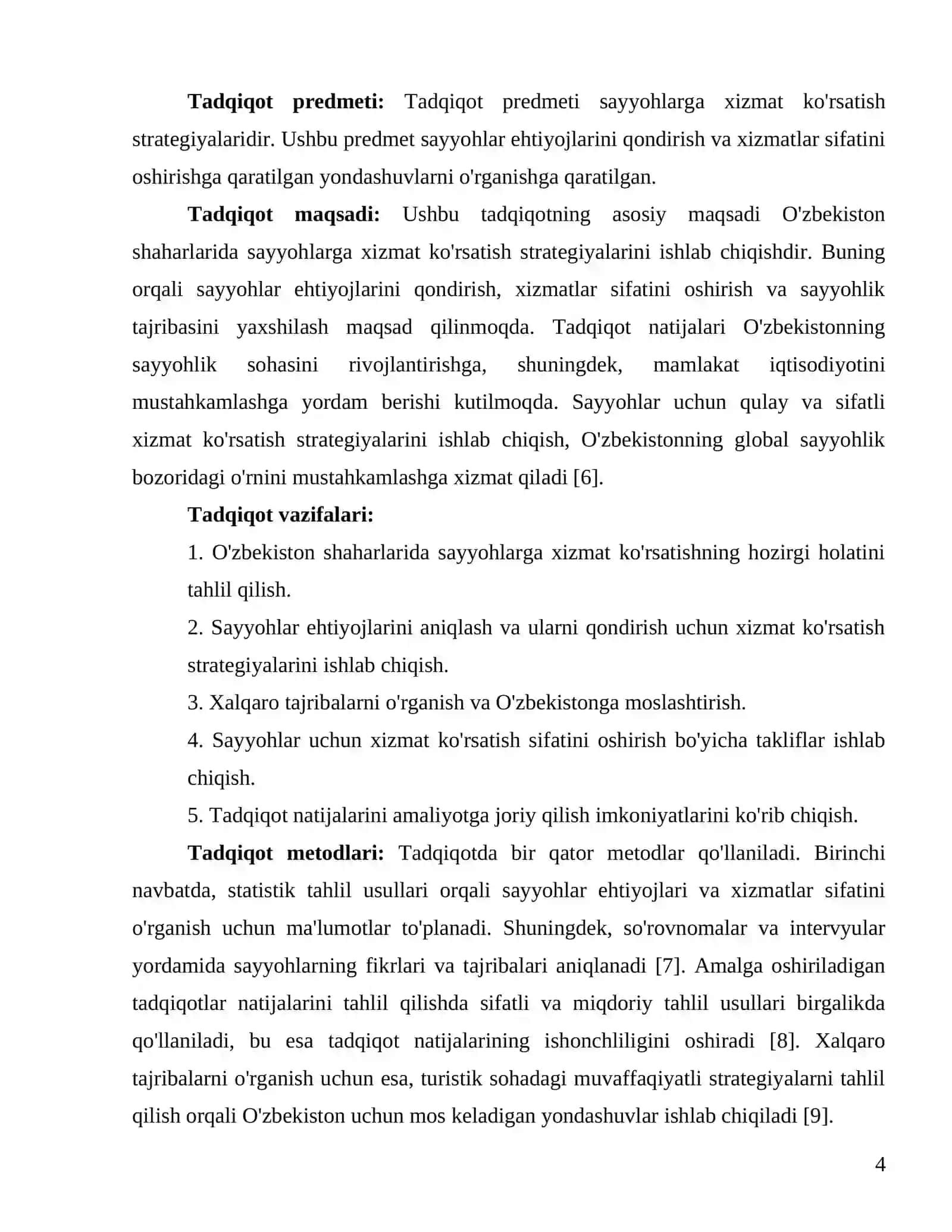TERMIZ DAVLAT UNIVERSITETI TUROPEREYTING FANIDAN KURS ISHI 4