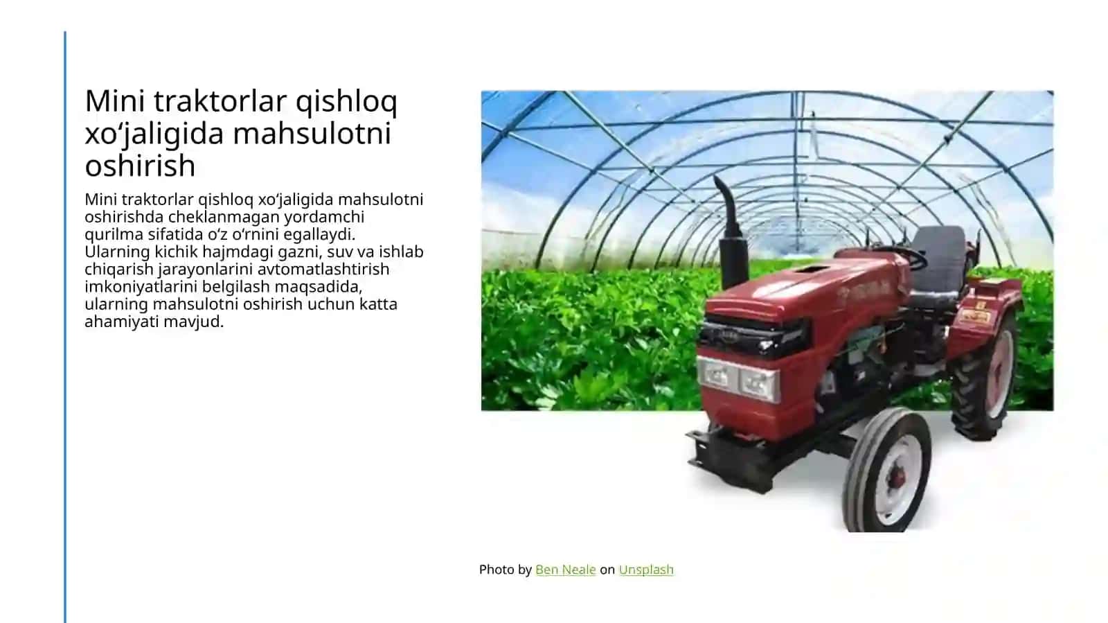 Mini traktorlarning xalq xo’jaligida tutgan o’rni 4