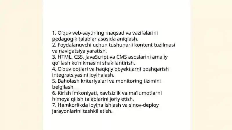 O‘quv veb -saytlarini ishlab chiqish 4