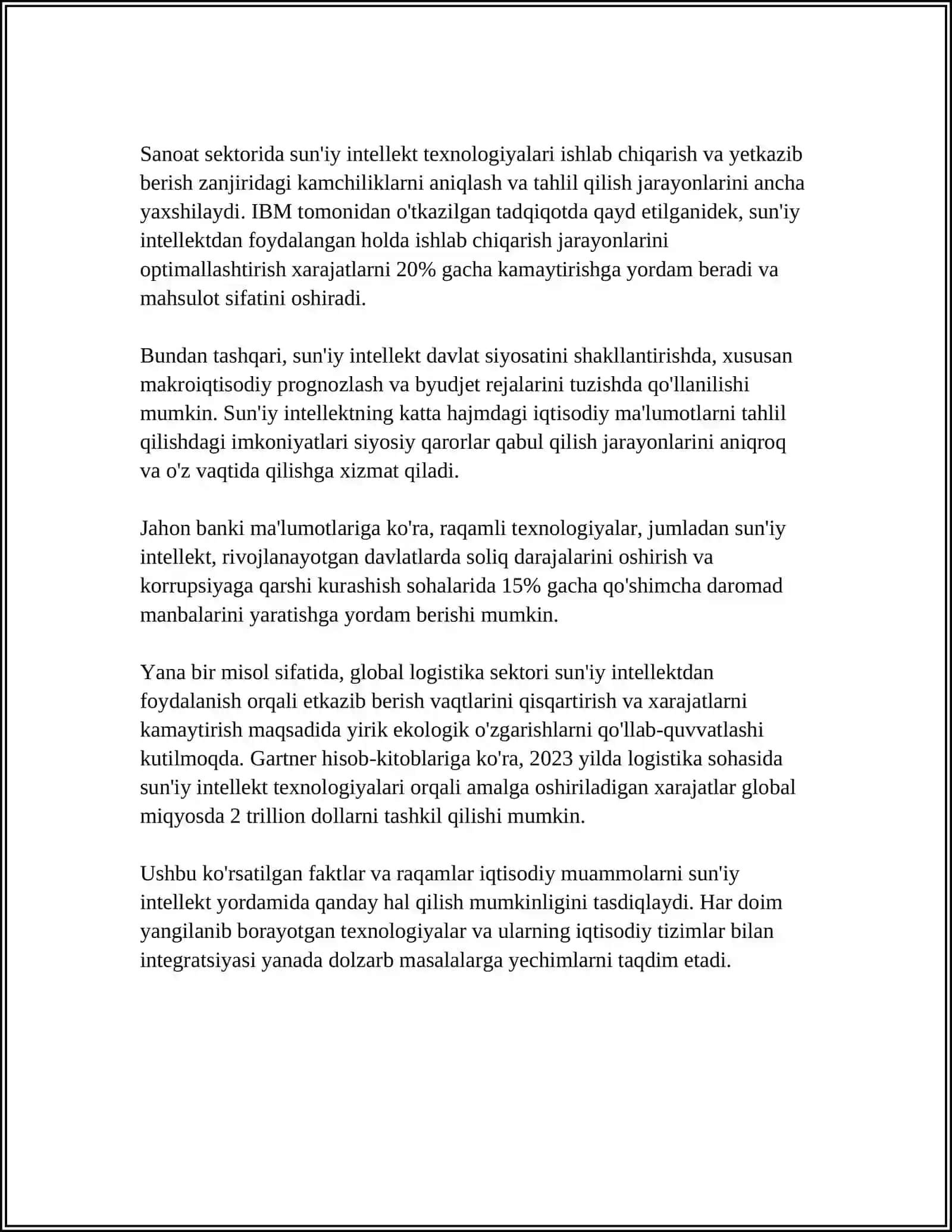 IQTISODIY MUAMMOLARNI HAL QILISHDA ZAMONAVIY DASTURLARDAN FOYDALANISH 4