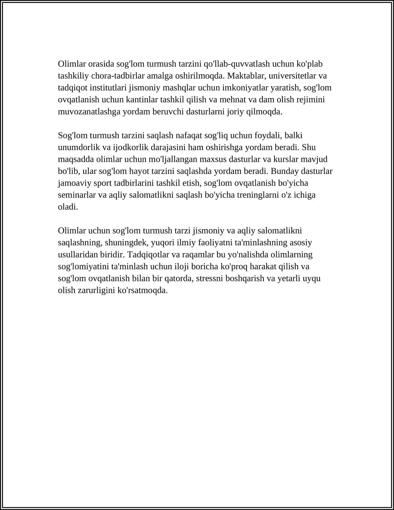 MAKTABGACHA TAʼLIM MUASSASALARI DA TAYYORLOV GURUXLARDA OY MAVZU KUMUSH QISH HAFTA MAVZU SOGʻ TANDA SOGʼLOM AQL MAVZUSIGA OID MASHGʻULOT ISHLANMA 4