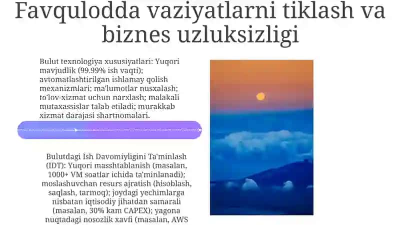 Bulutli texnologiyalarning xususyatlari afzalliklari va kamchiliklari 4