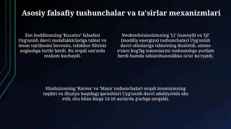 Qadimgi asr Sharq falsafasi va uygʻonish davri 4