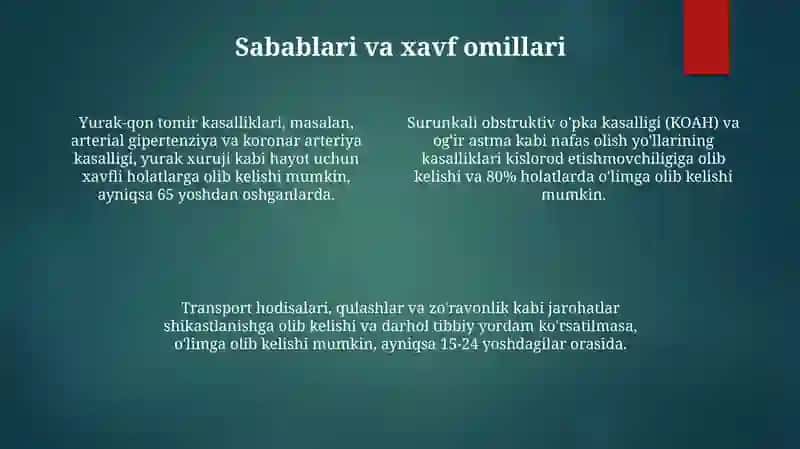 Hayot uchun xavfli holatlar 4