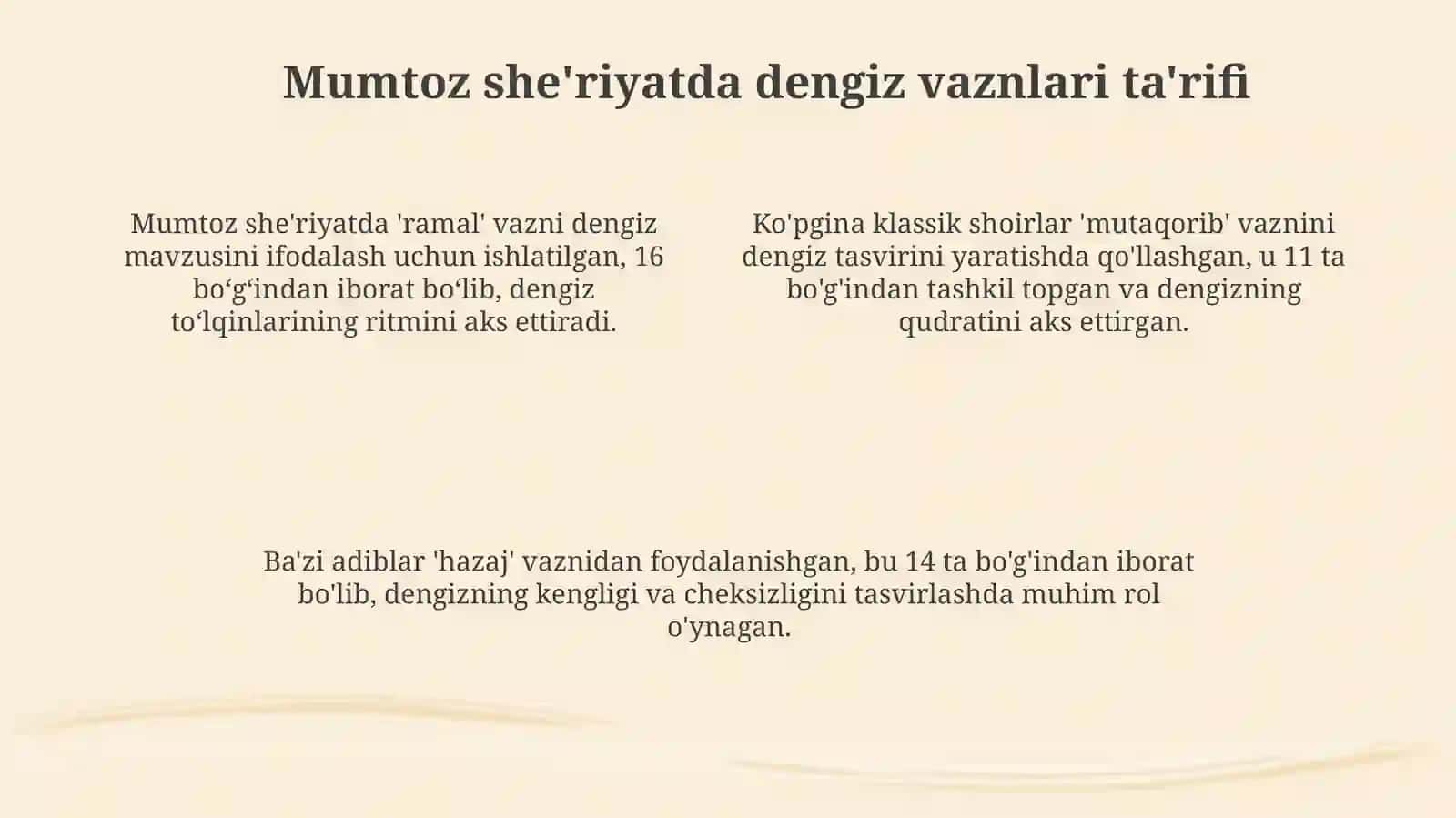 Muzori' bahri vaznlari ( Mumtoz shoirlar she'riyati asosida ) 4