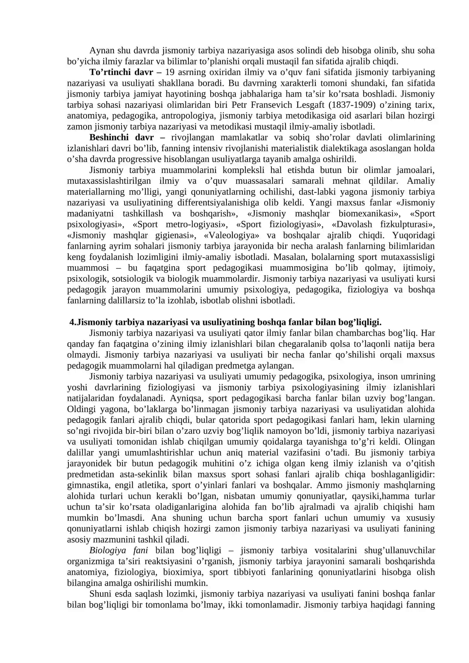 Jismoniy madaniyat nazariyasi va metodikasi fanining maqsadi hamda vazifalari 4