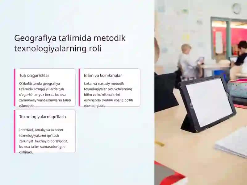 Materiklar va okeanlar kursini o'qitishda innovatsion pedagogik texnologiyalar 4