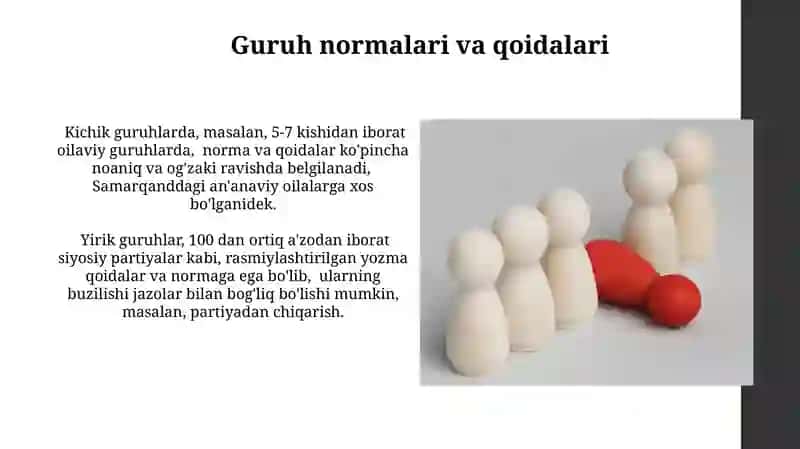 Katta va kichik guruhlarning ijtimoiy harakteri va ularning psixologik tavsifi 4