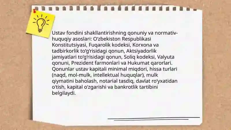 Ustav fondini shakllantirish 4