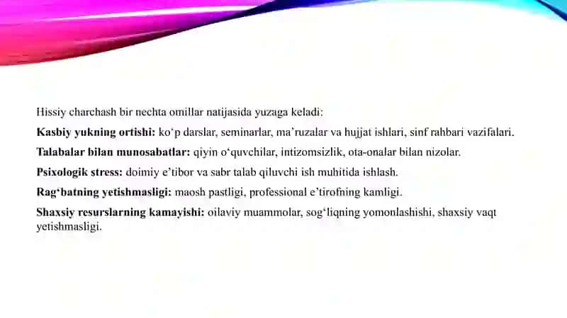 O'qituvchilarda hissiy charchash sindromi 4