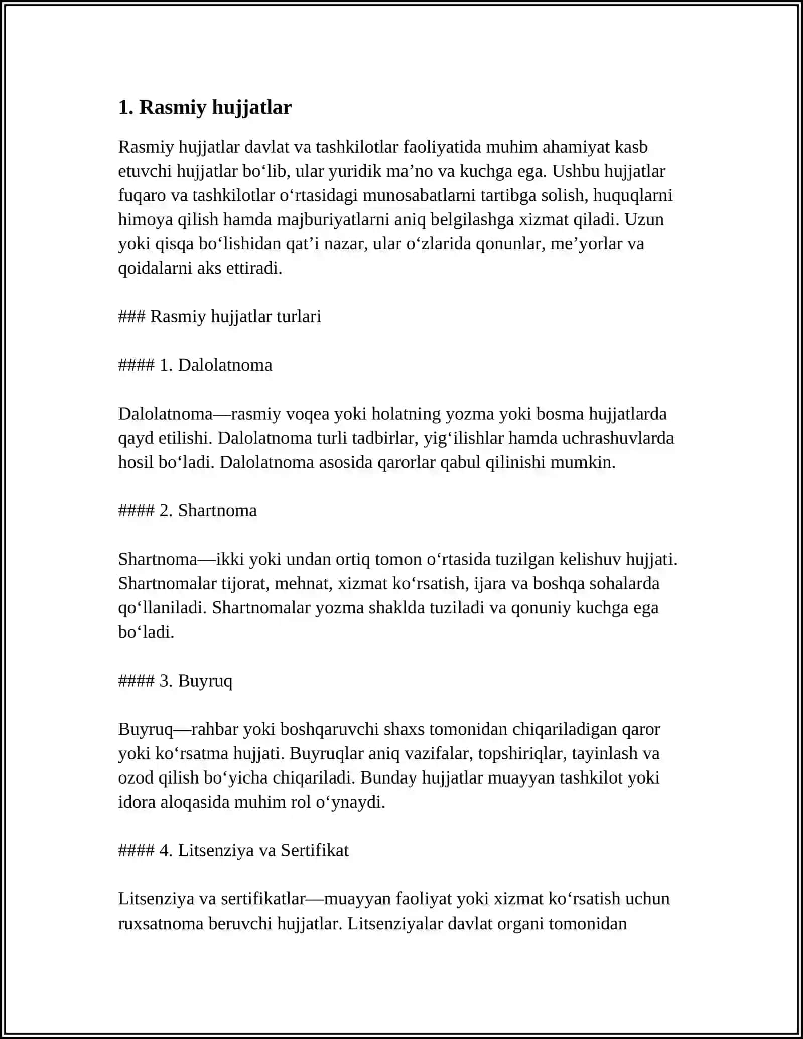 DAVLAT TILIDA ISH YURITISH FANI 4