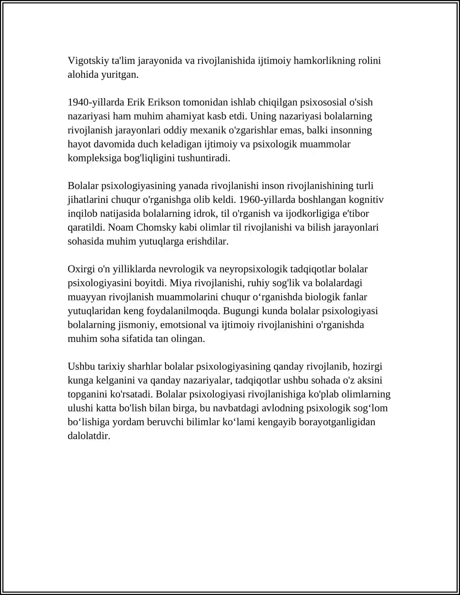 BOLALAR PSIXOLOGYASINING PREDMETI VA VAZIFASI 4