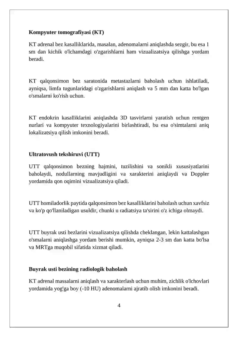Endokrin tizimi kasalliklari nur tashxisi usullari 4