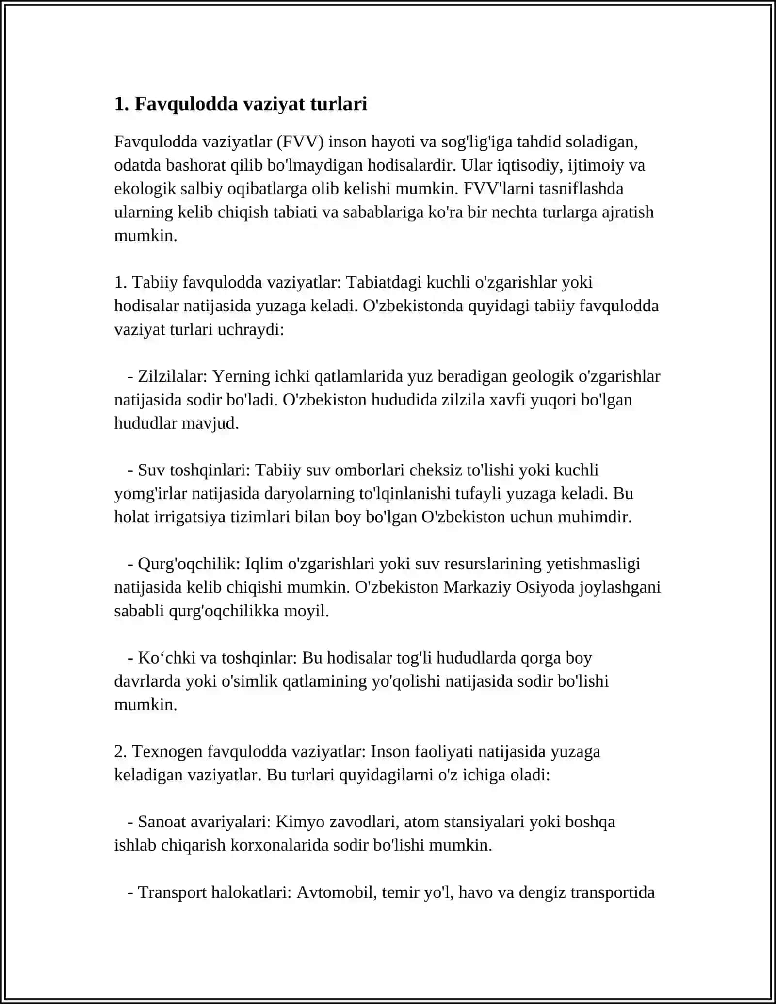 FAVQULODDA VAZIYAT OQIBATLARINI TUGATISH VA QUTQARISH ISHLARIDA AMALIY ISHTIROK ETISH 4