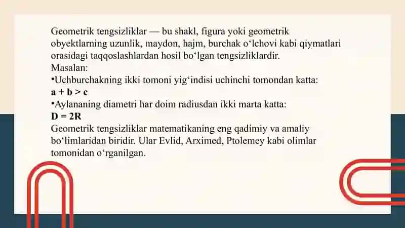 Geometrik tengsizliklar 4