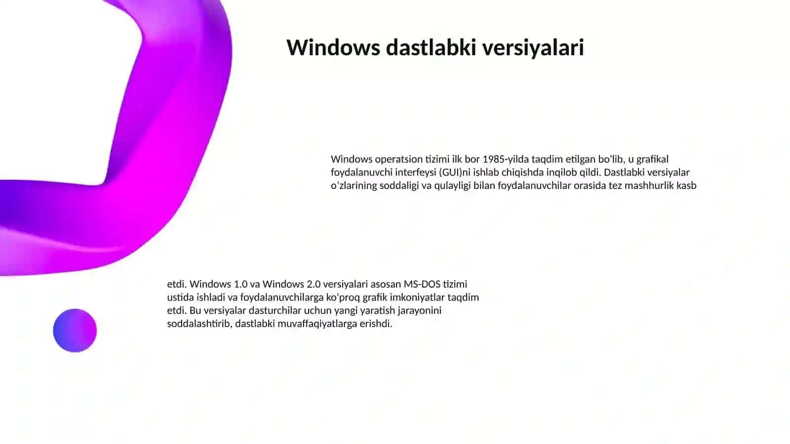 Windows kompaniyasi paydo bõlishi 4