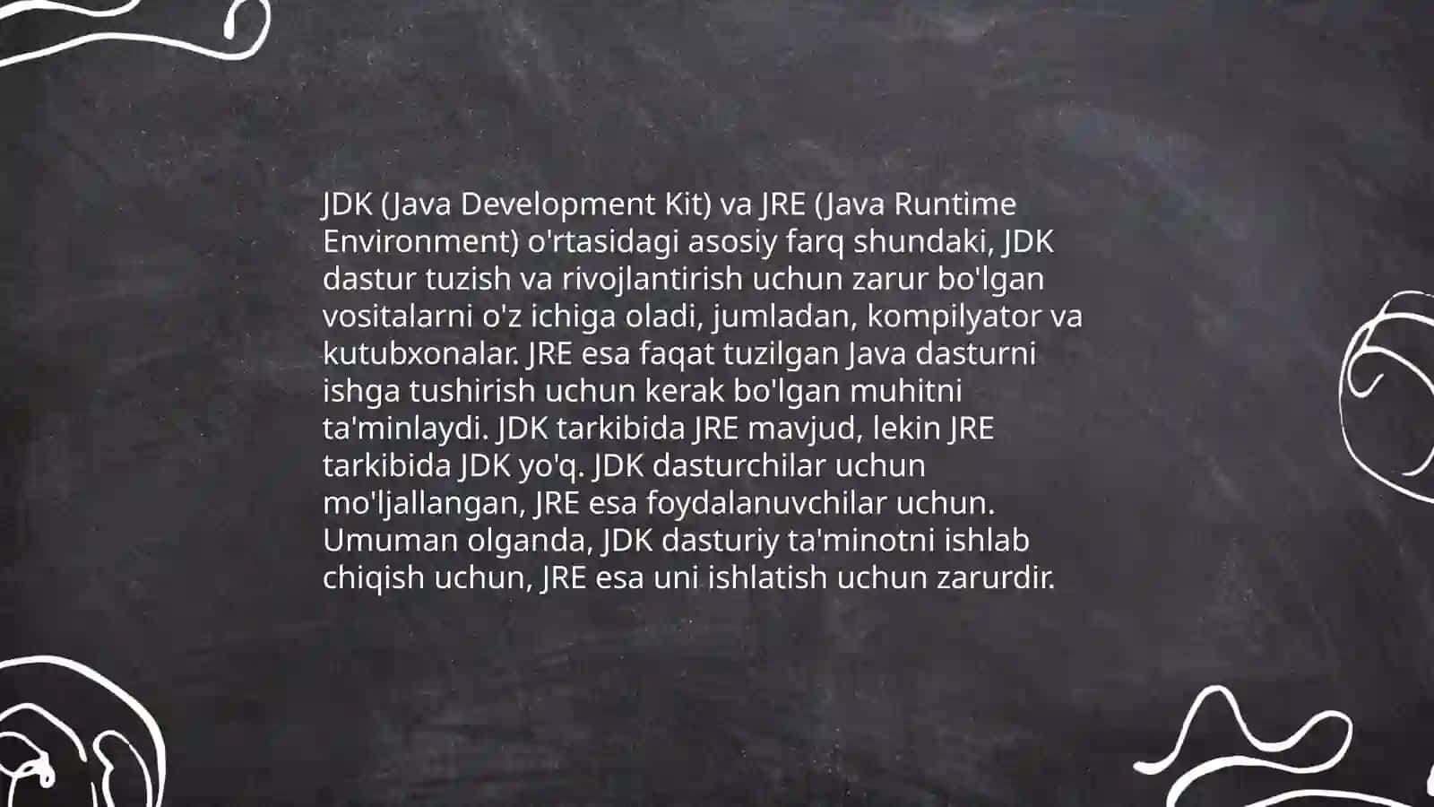 JDK va JRE va Inlejji idea haqida 4