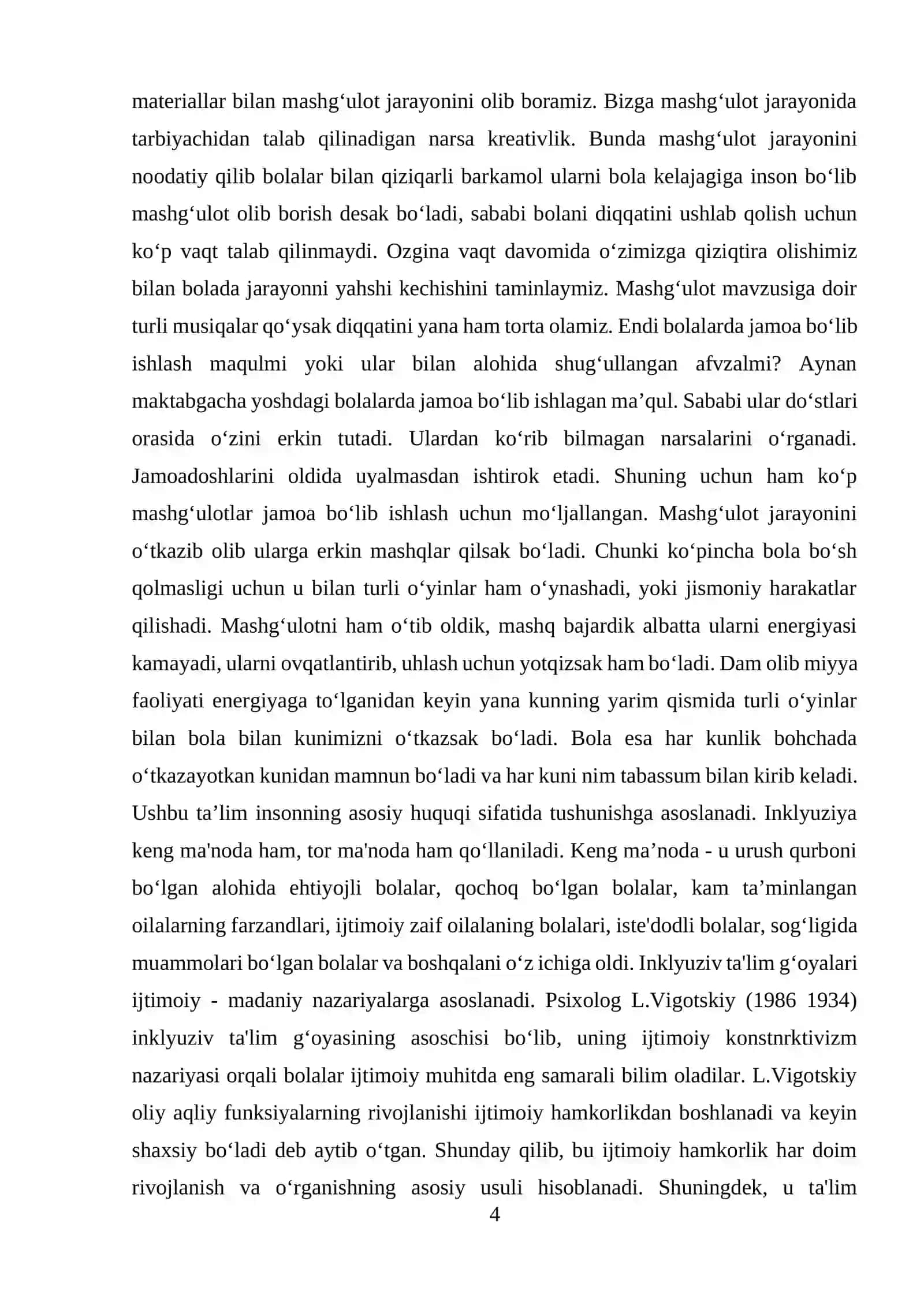 MAKTABGACHA TA'LIMDA O'QUV-TARBIYAVIY FAOLIYAT 4