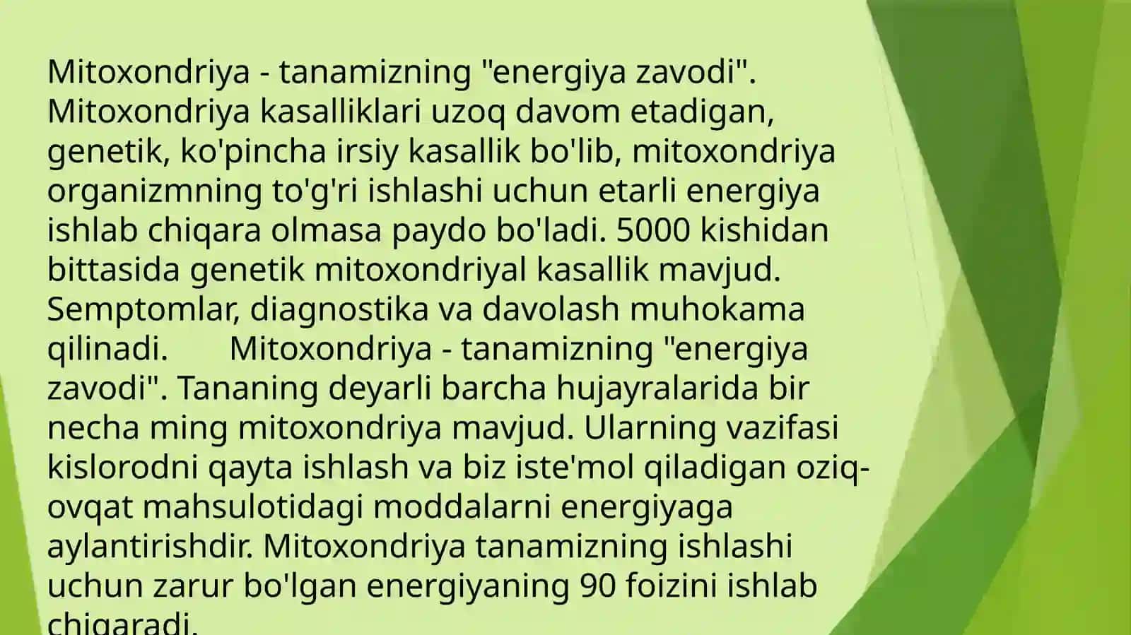 Mitaxondrial kasalliklar 4