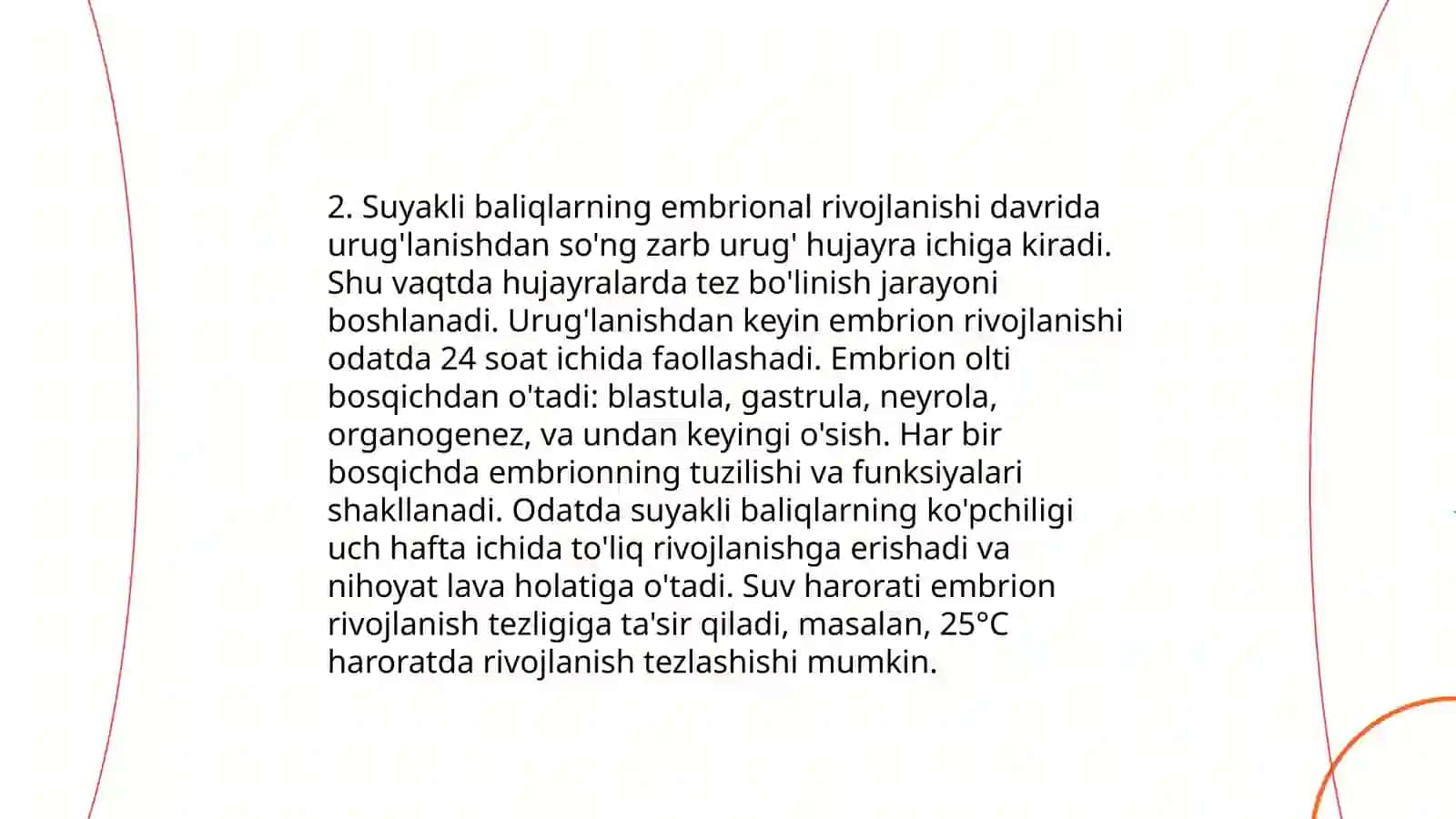 Tog'ayli va suyakli baliqlarning induvidual rivojlanishi 4