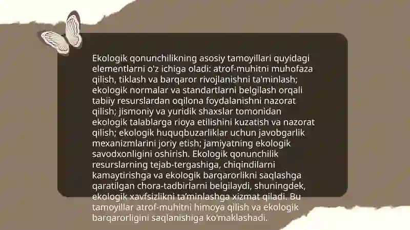 Oʻzbekiston respublikasi tabiatni asrashga doir qonunlarini oʻrganish va taxlil qilish 4