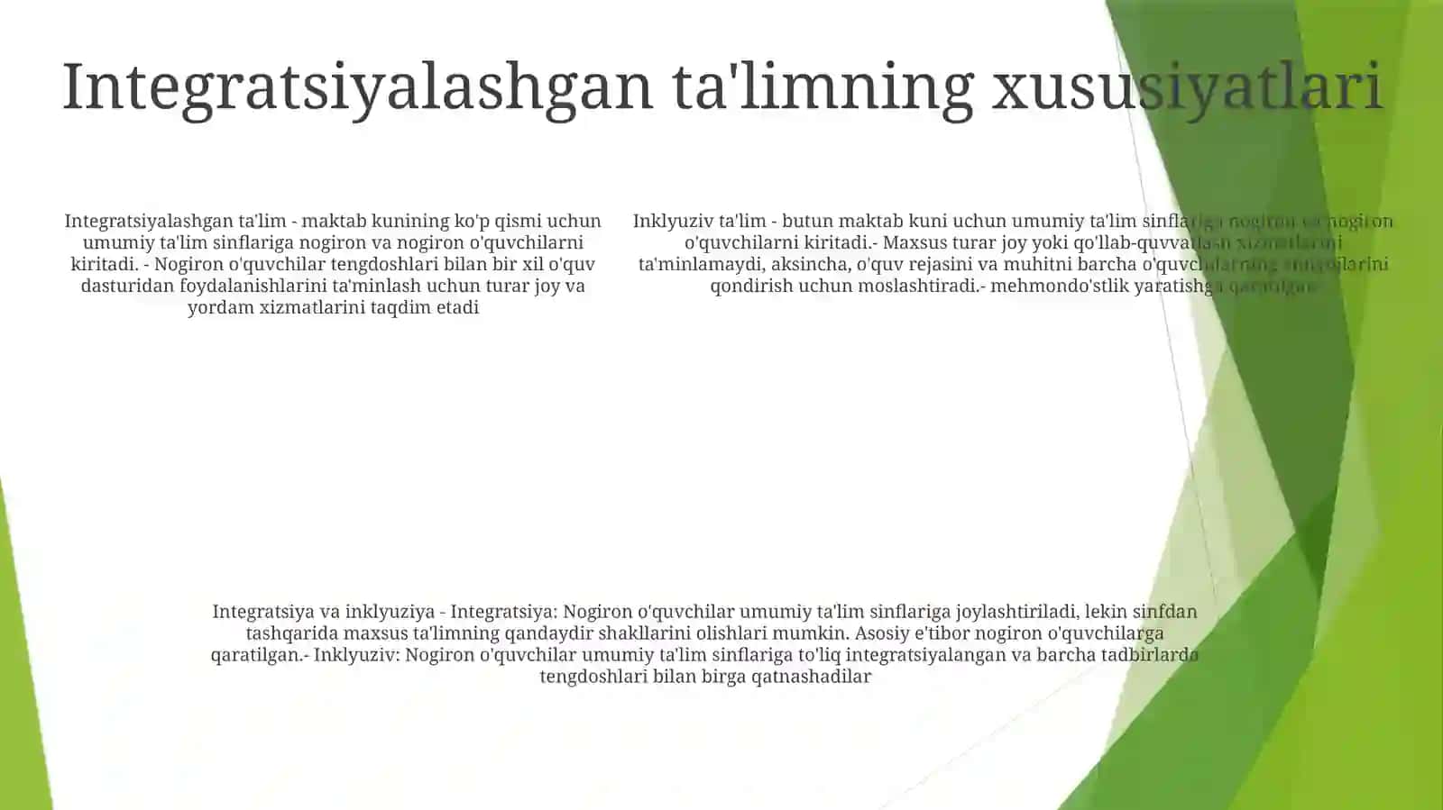 Inklyuziv TaʼLim Va Integratsiya TaʼLimning Bir Biridan Farqi 4