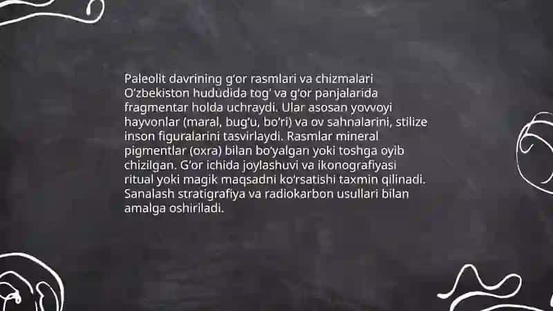 Oʻzbekiston hududida ibtidoiy davr sanʼati 4