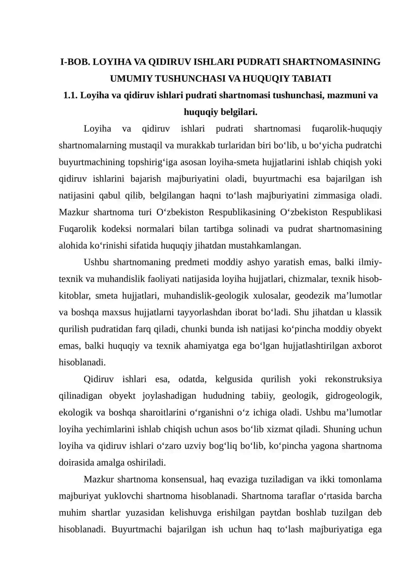LOYIHA VA QIDIRUV ISHLARI PUDRATI SHARTNOMASINING FUQAROLIK-HUQUQIY XUSUSIYATLARI 4