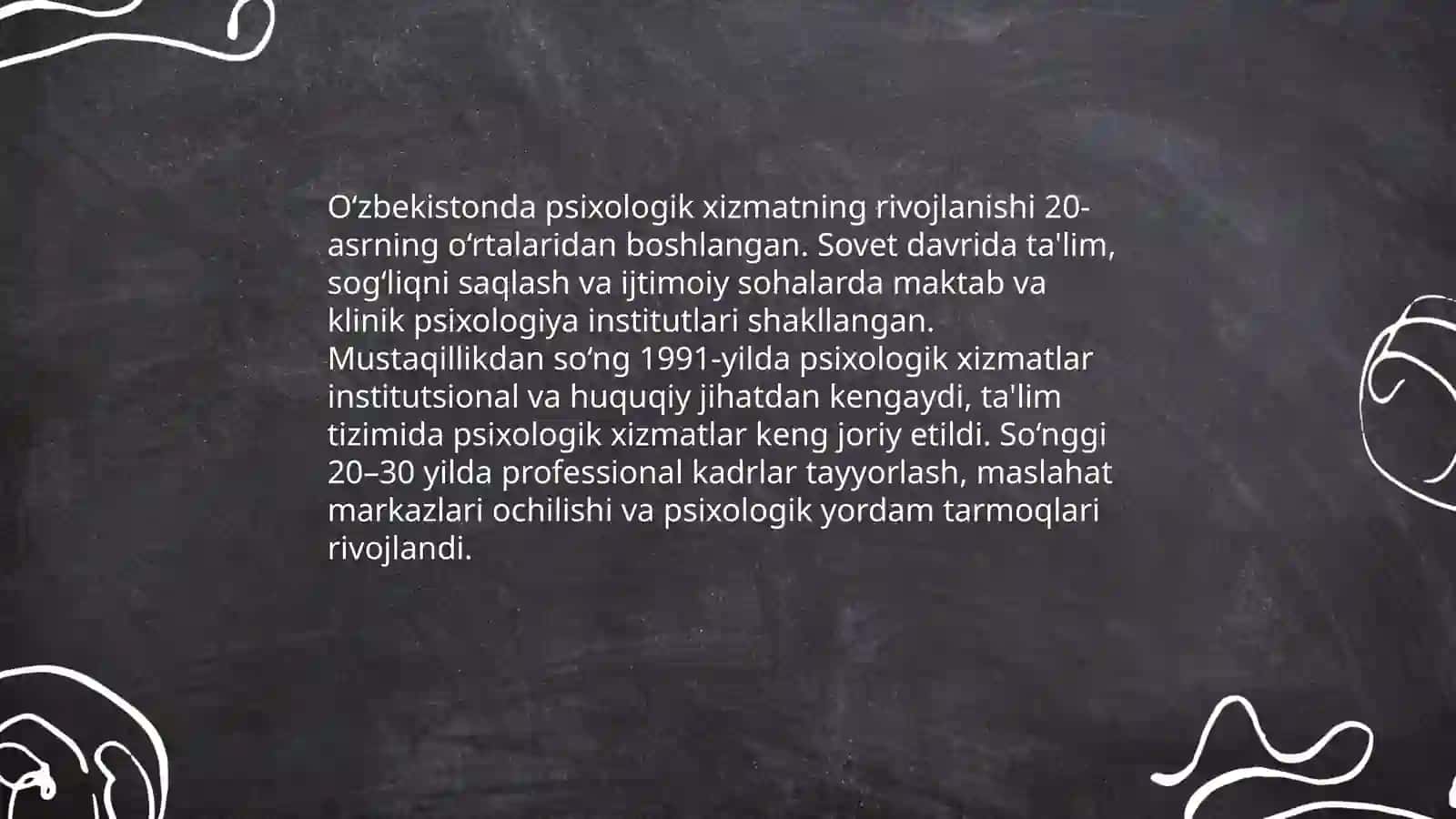 Psixilogik xizmatni tashkil qilish tarixi 4