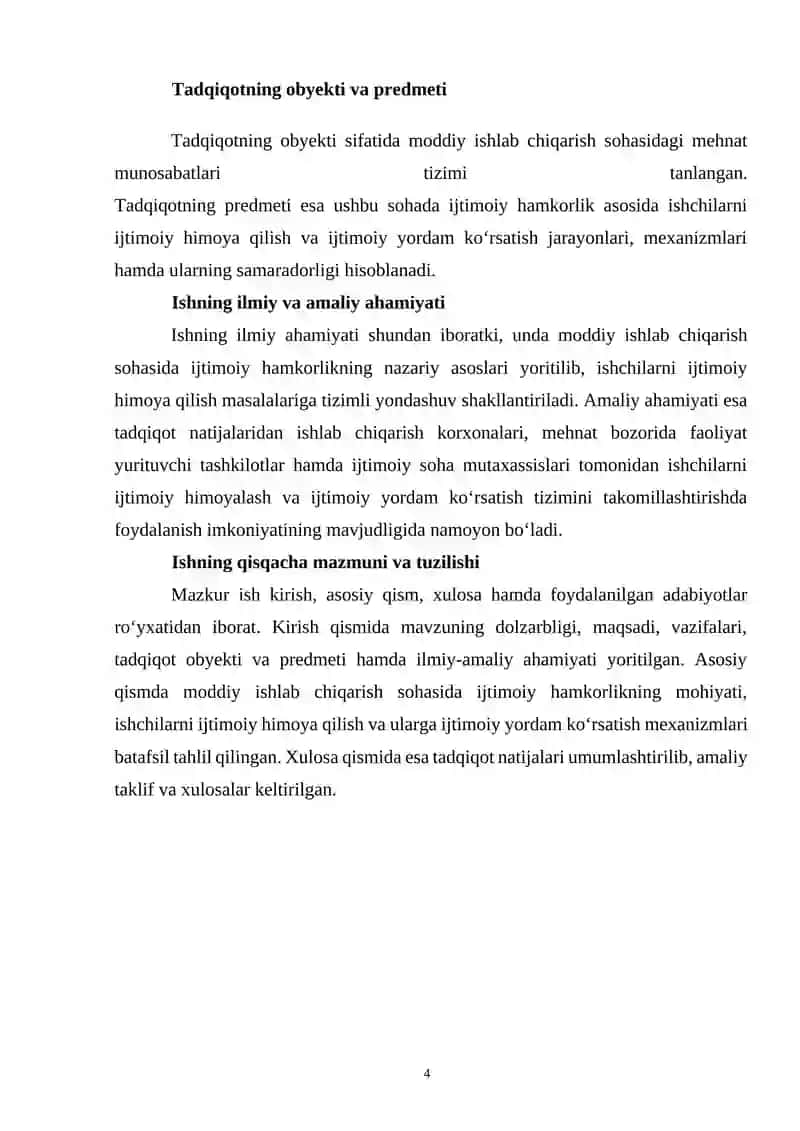 Moddiy ishlab chiqarish sohasida ijtimoiy hamkorlik asosida 4