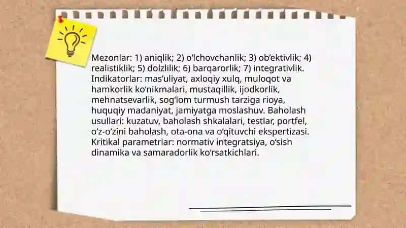 Barkamol shaxsni tarbiyalash diagnostikasi 4