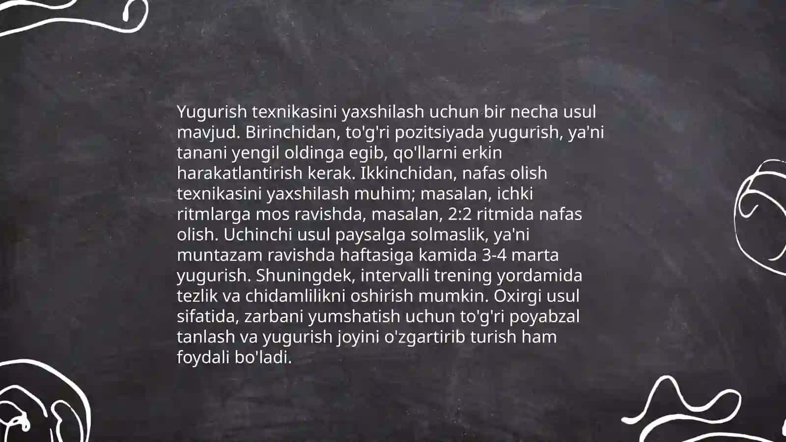 Esta feta yugurish turlari metodikasini õrgatish 4