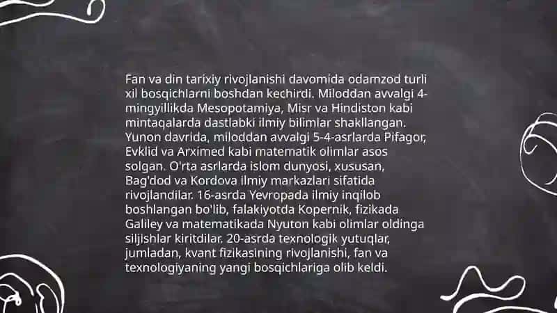 Fan va dinning o'zaro aloqadorligiga doir qarashlar 4